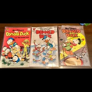 3 Antique Disney Comics Gladstone - Donald Duck,